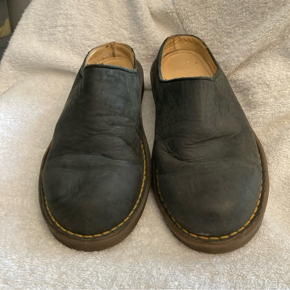 Dr. Martens Shoes - Vintage Doc Martens Black Leather Mules UK 6 US 7.5